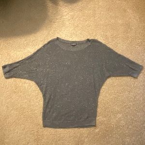 Express Banded Gray Sweater